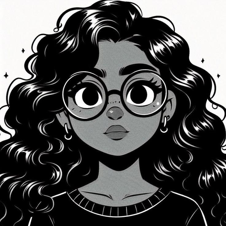 Cartoon character with glasses